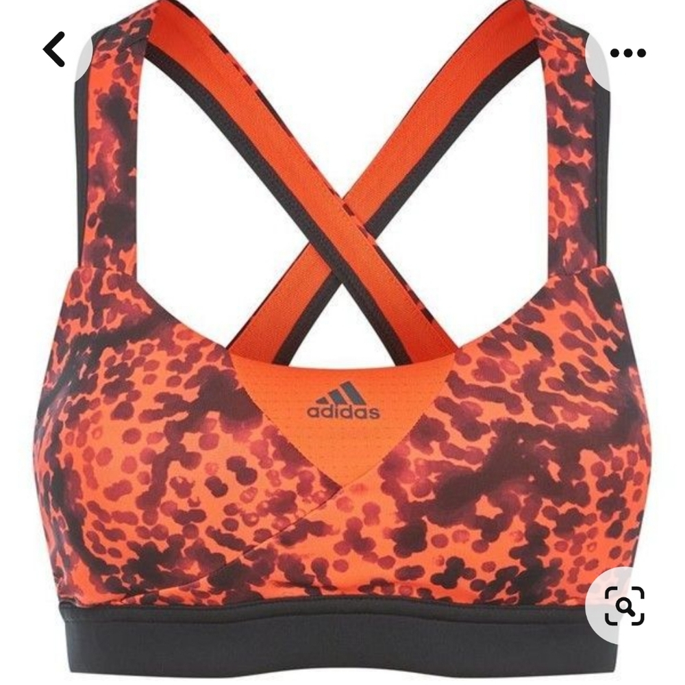 Adidas supernova splatter sports bra medium